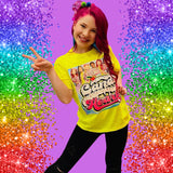 XOMG POP! "CANDY HEARTS" Neon t-shirt